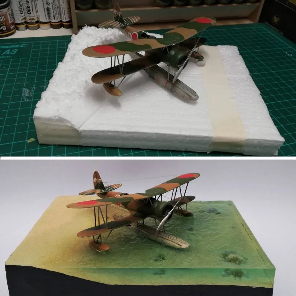 Maßstabsgetreues Modellflugzeug mit Epoxidharz