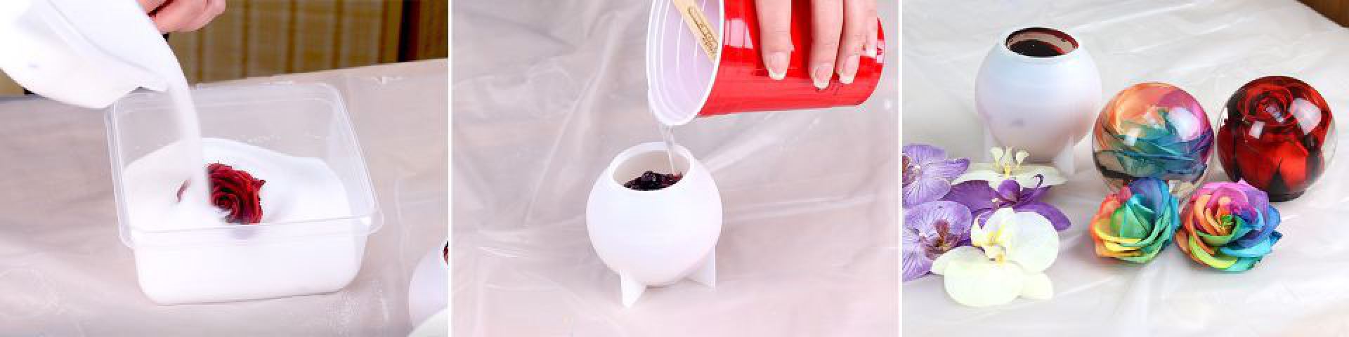 Blumen aus Kieselsäure-Epoxid