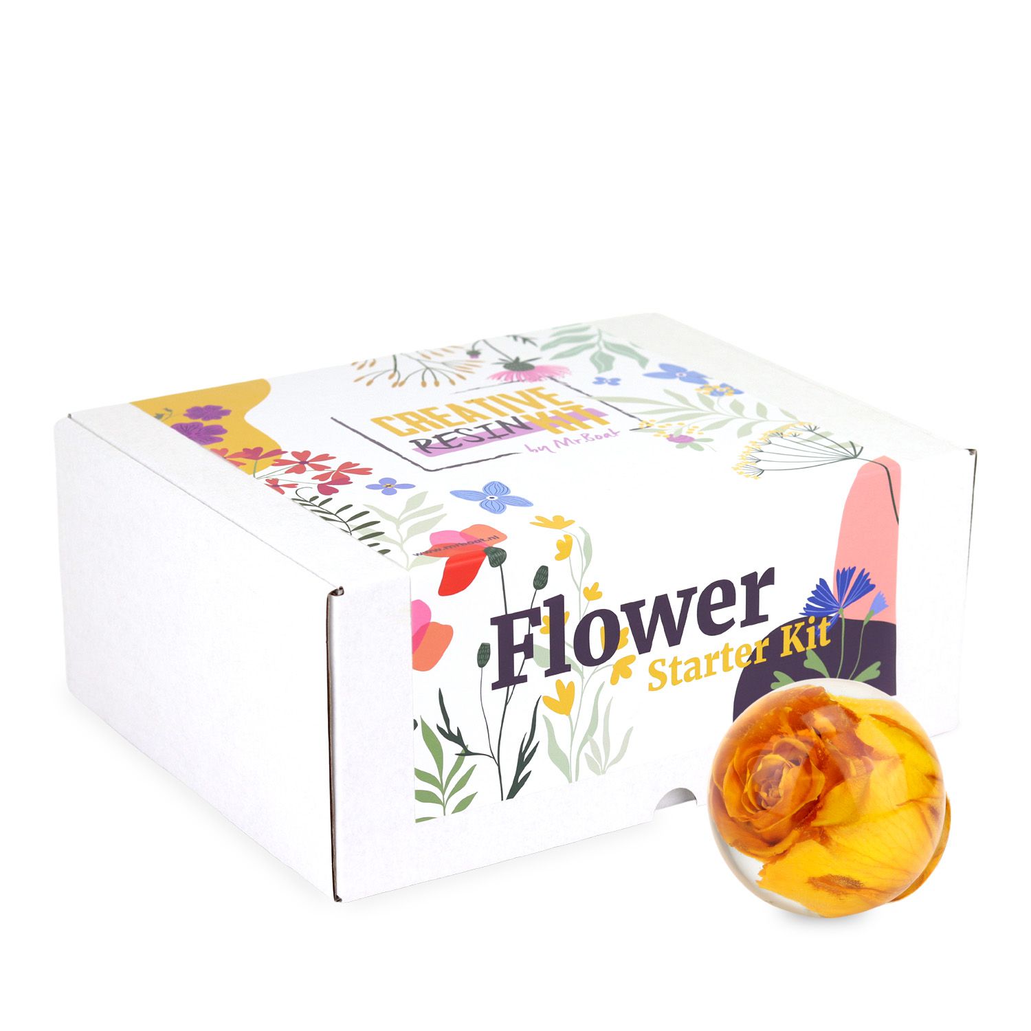 Epoxy bloemen startpakket voorbeeld