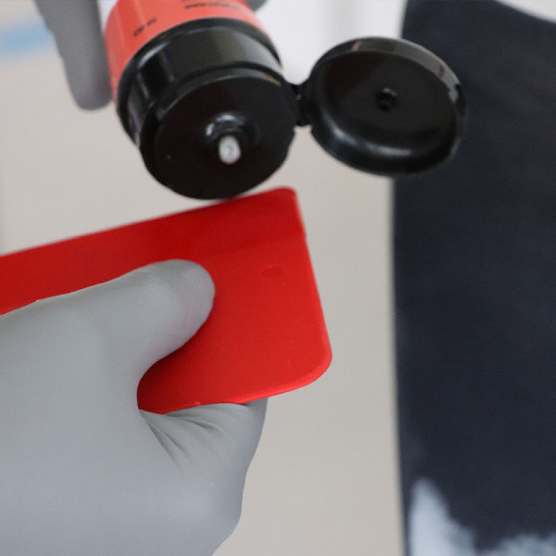 plamuurspatel in gebruik